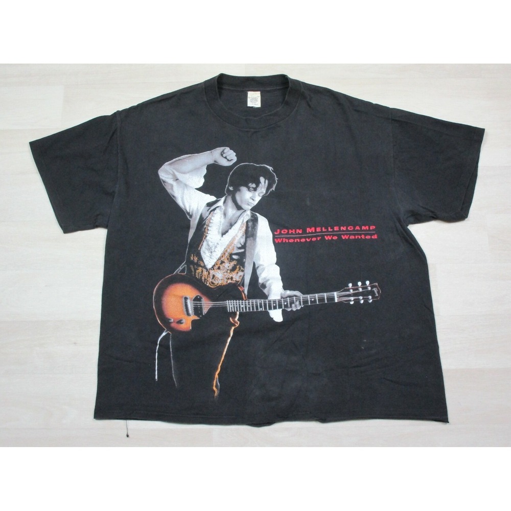 Vintage 1990's John Mellencamp Whenever We Wanted Tour Concert T-Shirt (XL) 1992